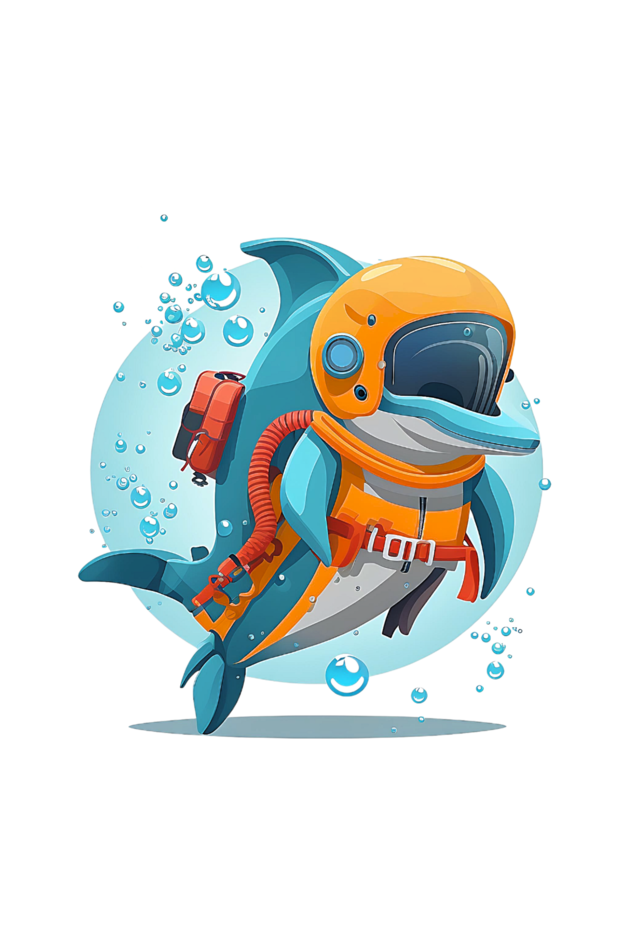 Scuba Dolphin Classic T-Shirt - Make it yours today !