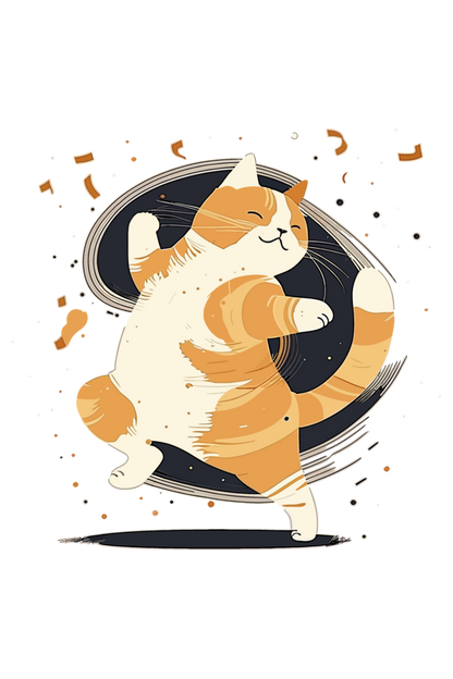Dancing Cat - Curated and Designed by Handpicked Internal Designers , Make it yours today !