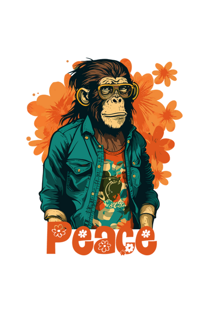 Peace monkey - Catchy , Creative & New Designs , curated by designers around the globe