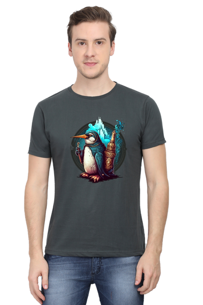 Enchanting Penguin Tee: Intricately Illustrated with a Touch of Magic