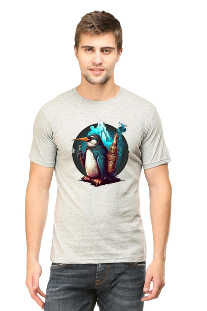 Enchanting Penguin Tee: Intricately Illustrated with a Touch of Magic