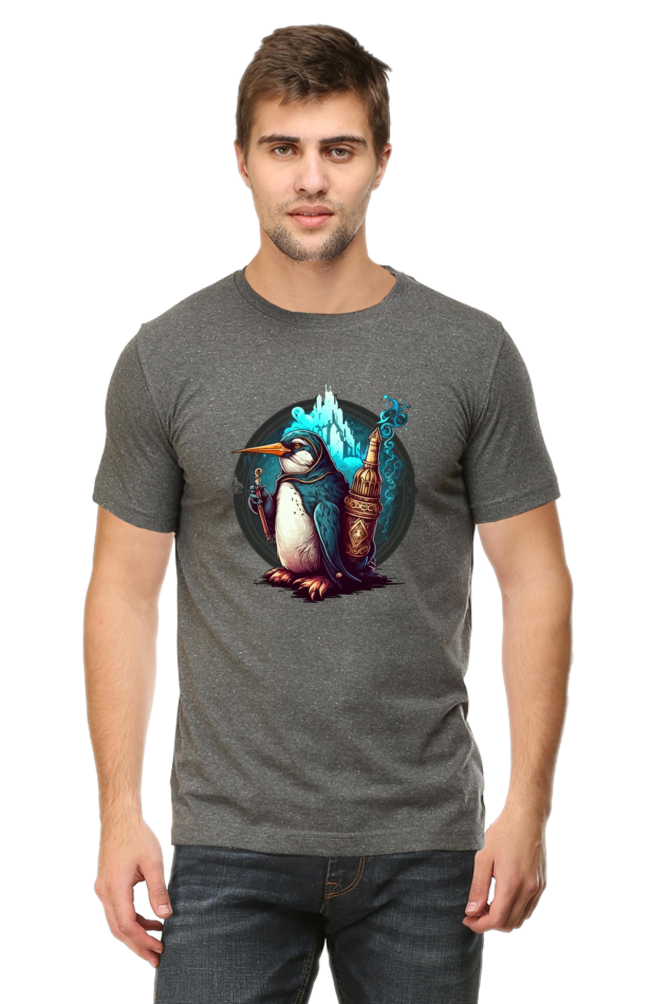 Enchanting Penguin Tee: Intricately Illustrated with a Touch of Magic