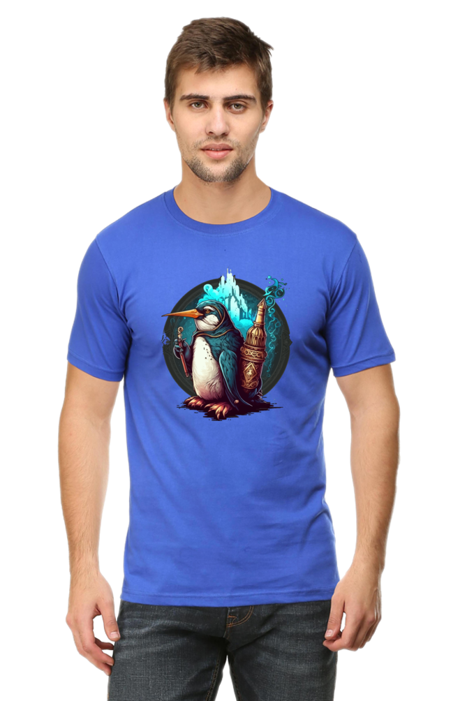 Enchanting Penguin Tee: Intricately Illustrated with a Touch of Magic