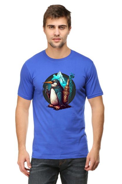 Enchanting Penguin Tee: Intricately Illustrated with a Touch of Magic